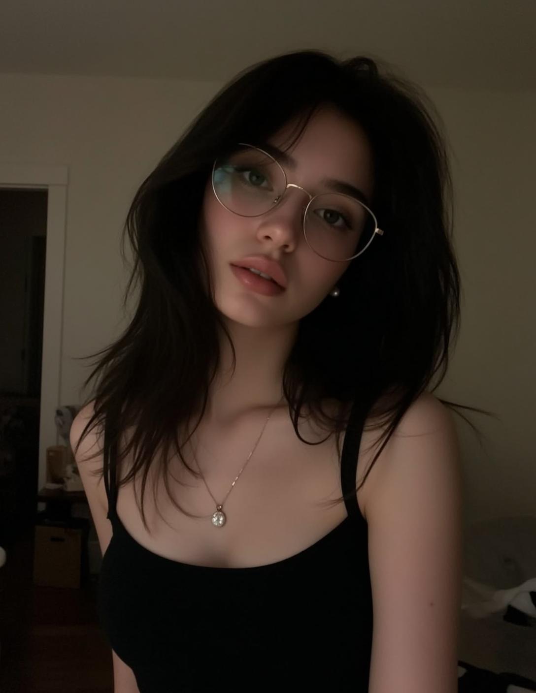Black Tank Silver Glasses