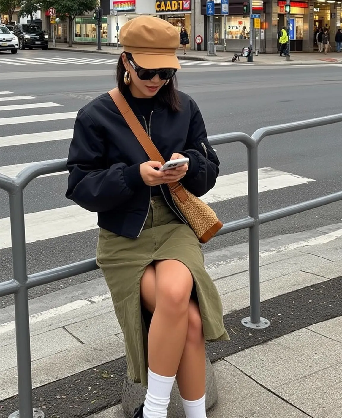 Sunglasses And Earrings On A City Street