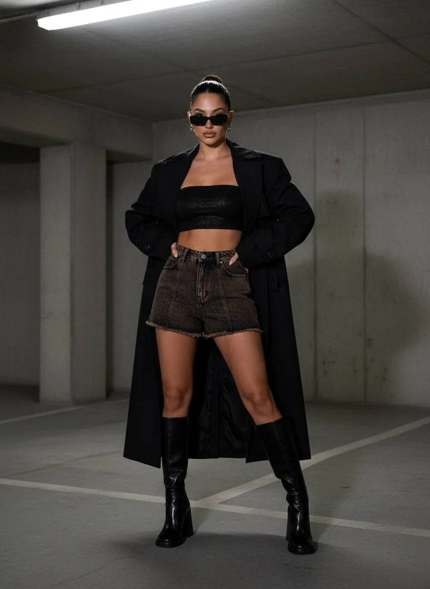 Sunglasses And Makeup And Earrings And Bracelets In Styled Portrait