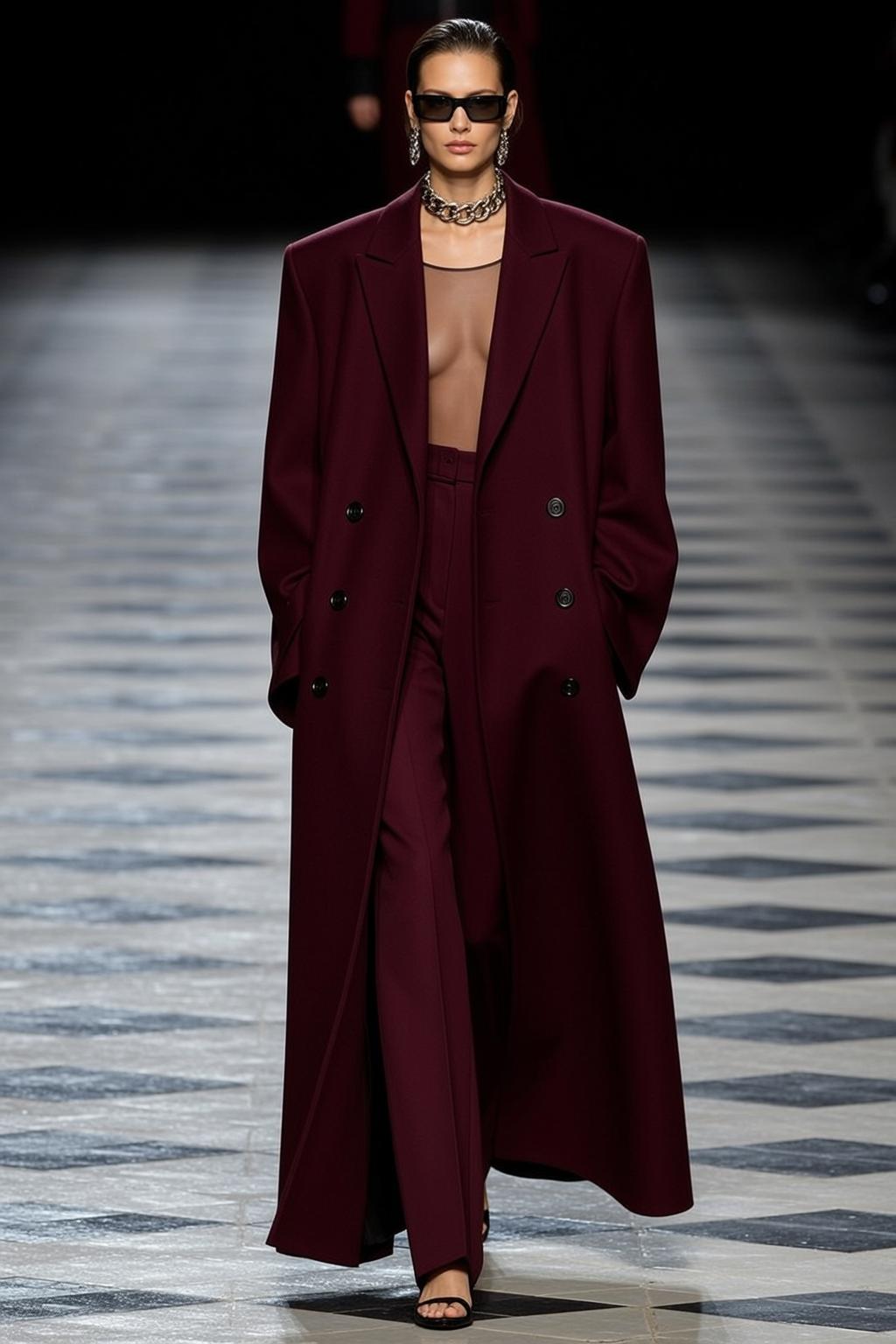 Fashion Week Pulled Back Fair Sheer Mesh
