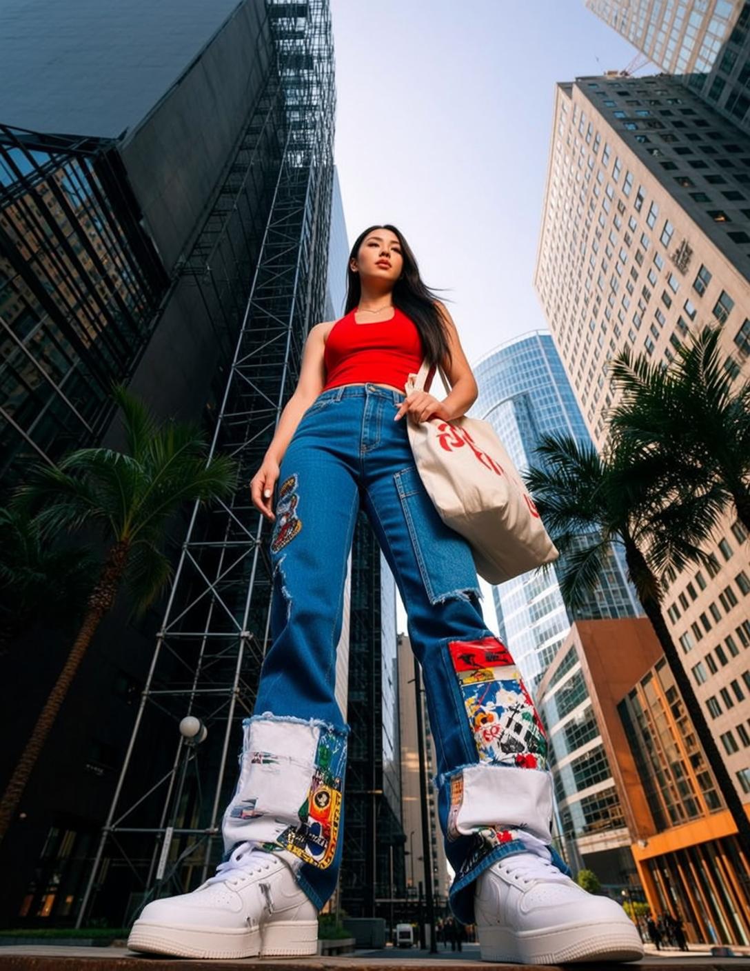 Red Halter Street Look
