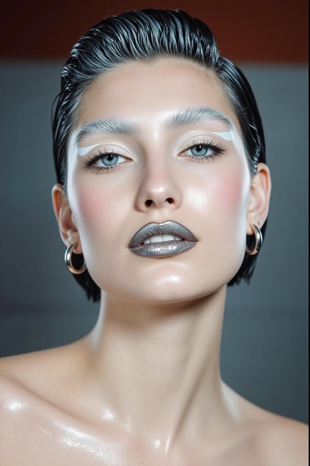 Silver Hoop Studio Portrait