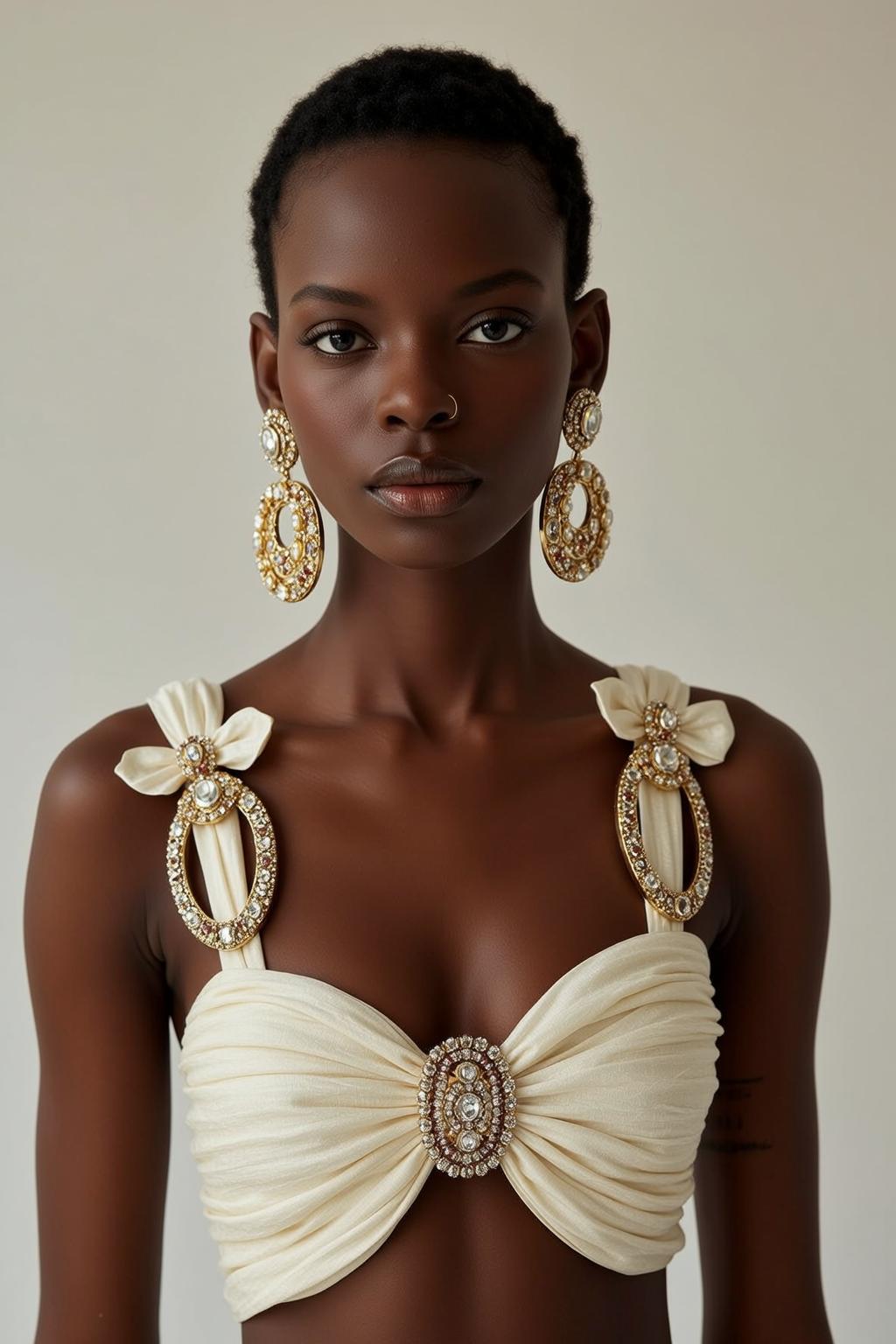 Ruched Brooch Top Portrait