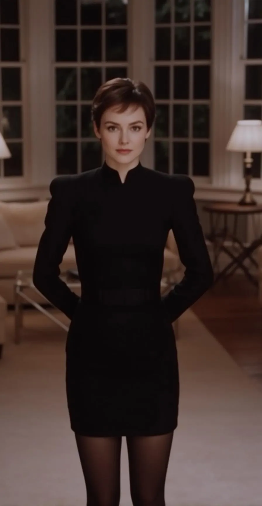Black Dress Living Room Scene