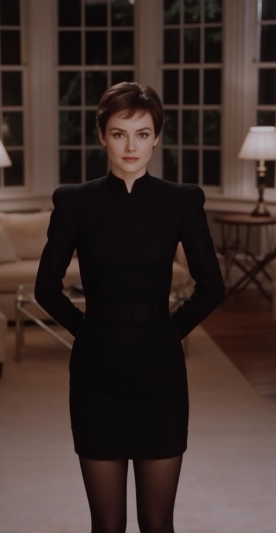Black Dress Living Room Scene
