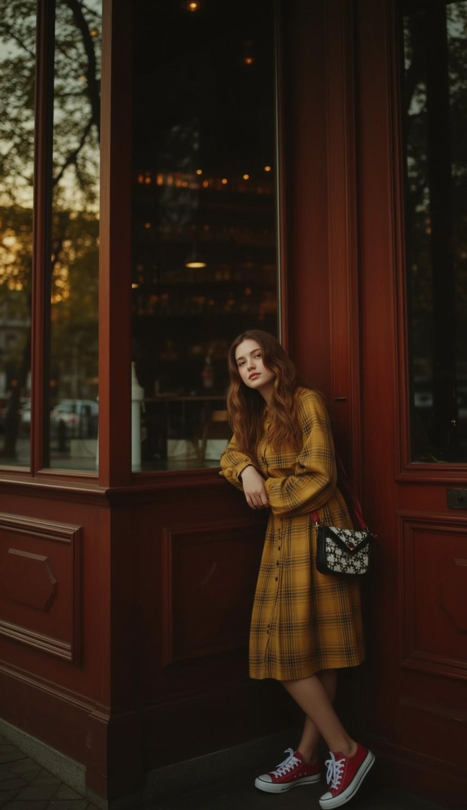 Autumn Young Long Wavy Auburn Fair Yellow