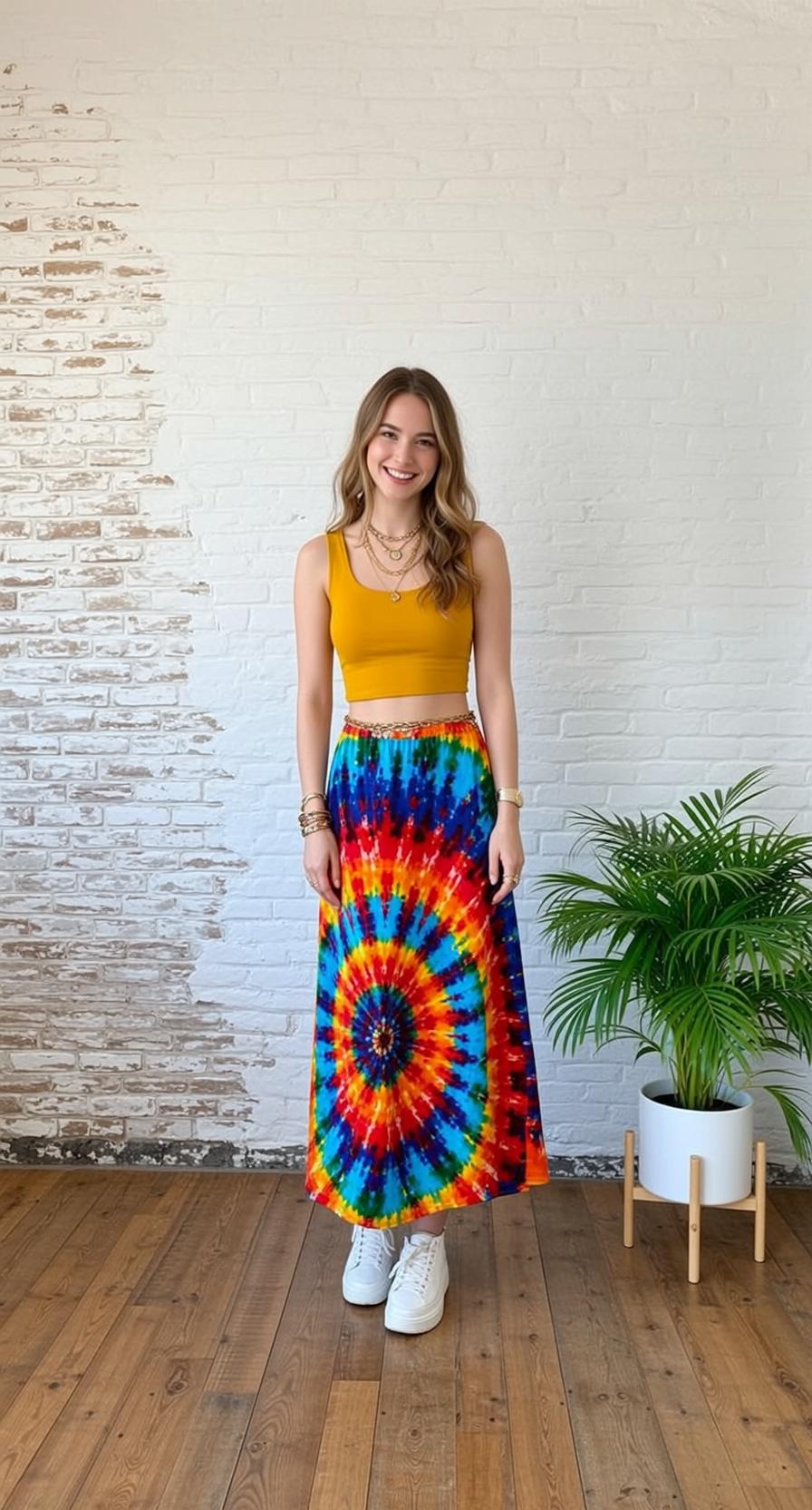 Yellow Crop Top Studio Smile