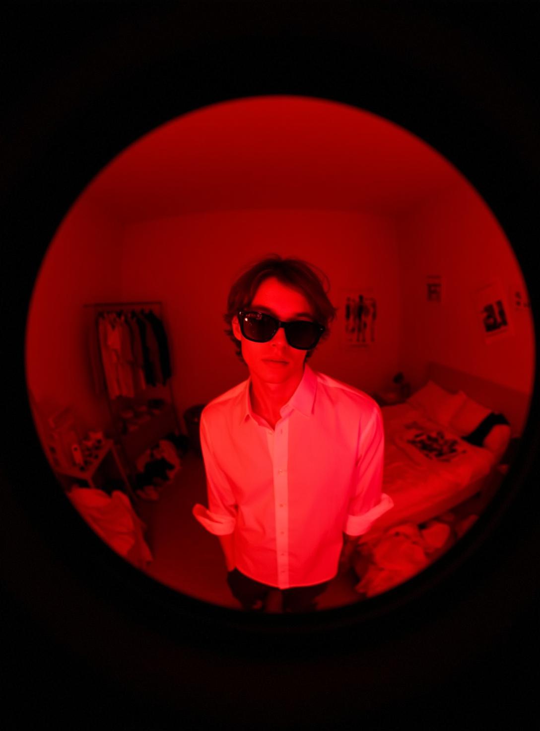 Red Bedroom White Shirt Style