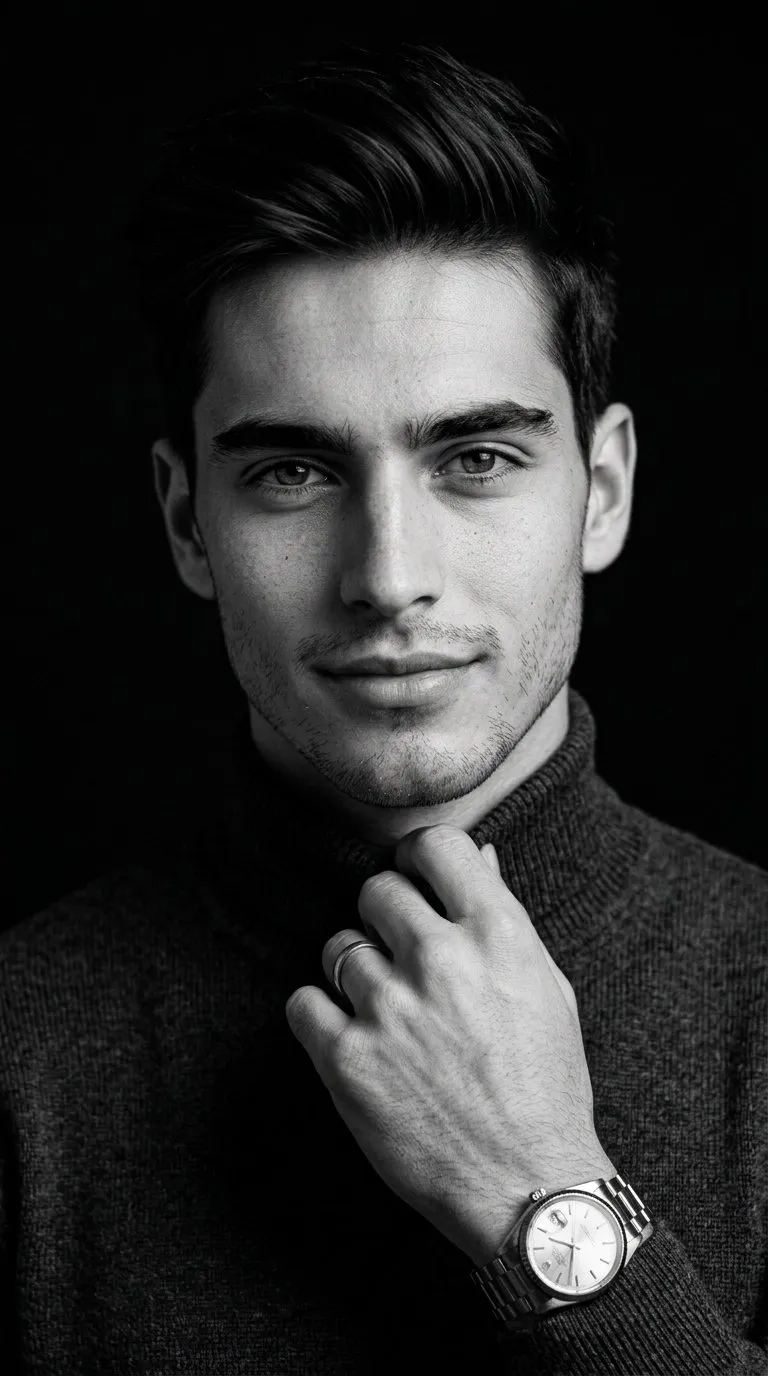 Rings And Wristwatch In Studio Portrait