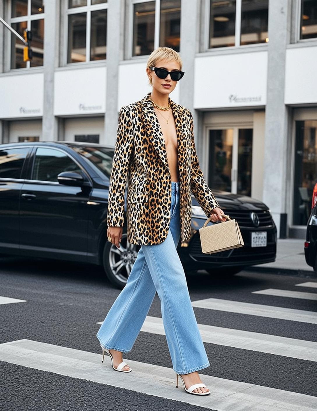 Fashion Week Short Blonde Fair Light Wash