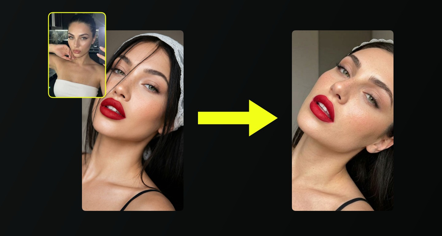 Lily remix walkthrough for Lace Headband Red Lips Beauty Selfie Editorial