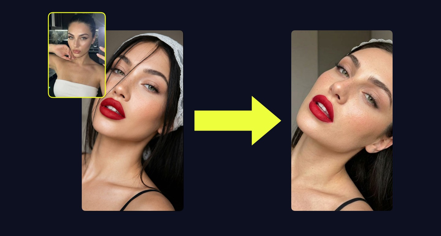 Lily remix walkthrough for Lace Headband Red Lips Beauty Selfie Editorial