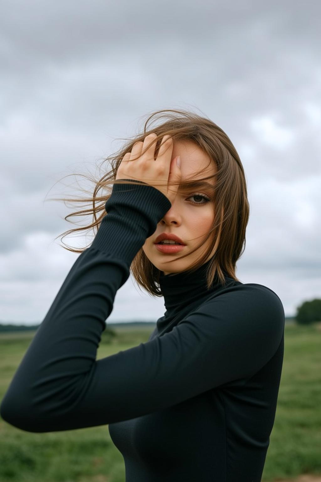 Explore Captured Medium Positioned Slight Angle Her