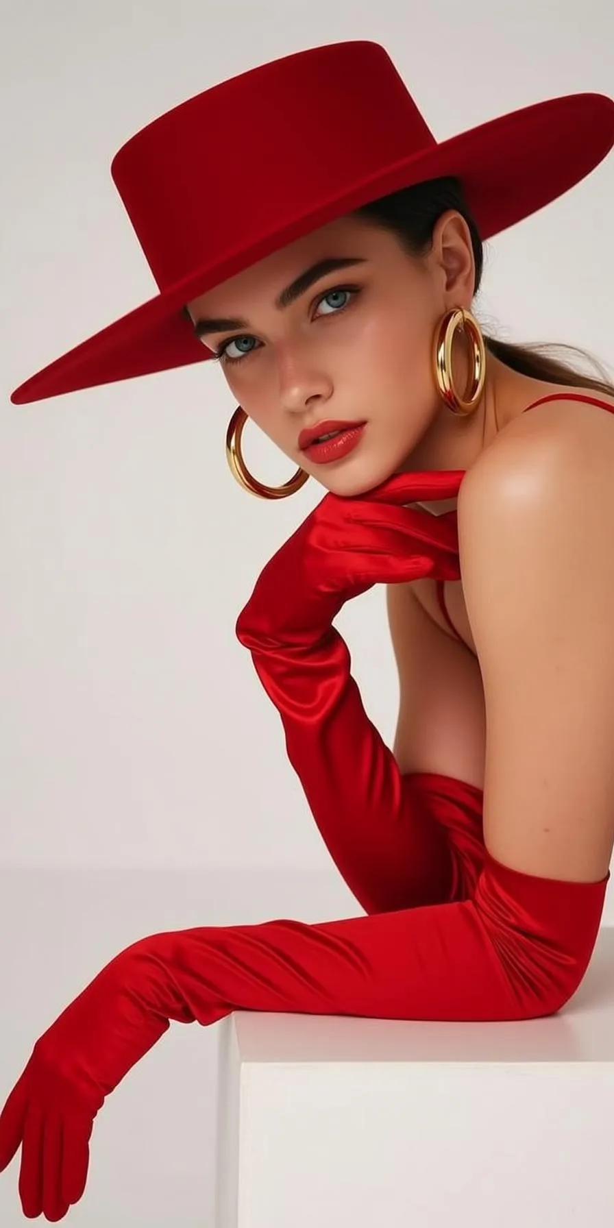 Earrings In Plain White Studio