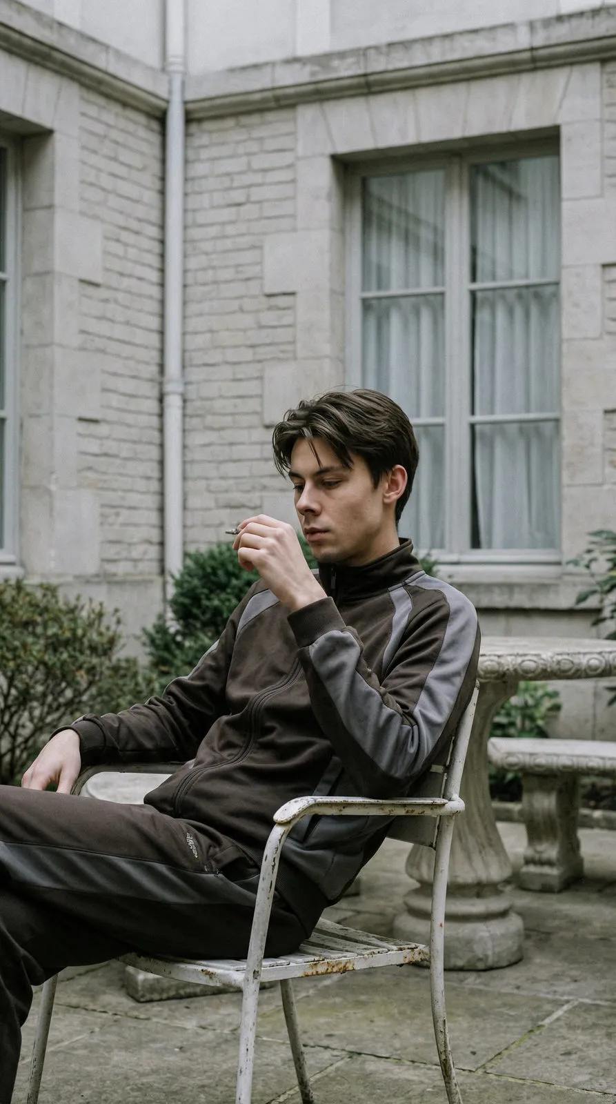 Cinematic Quiet Patio Portrait