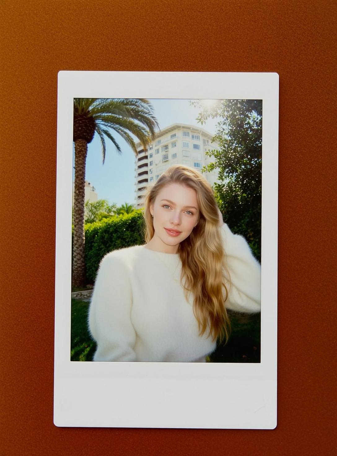 White Fuzzy Garden Portrait
