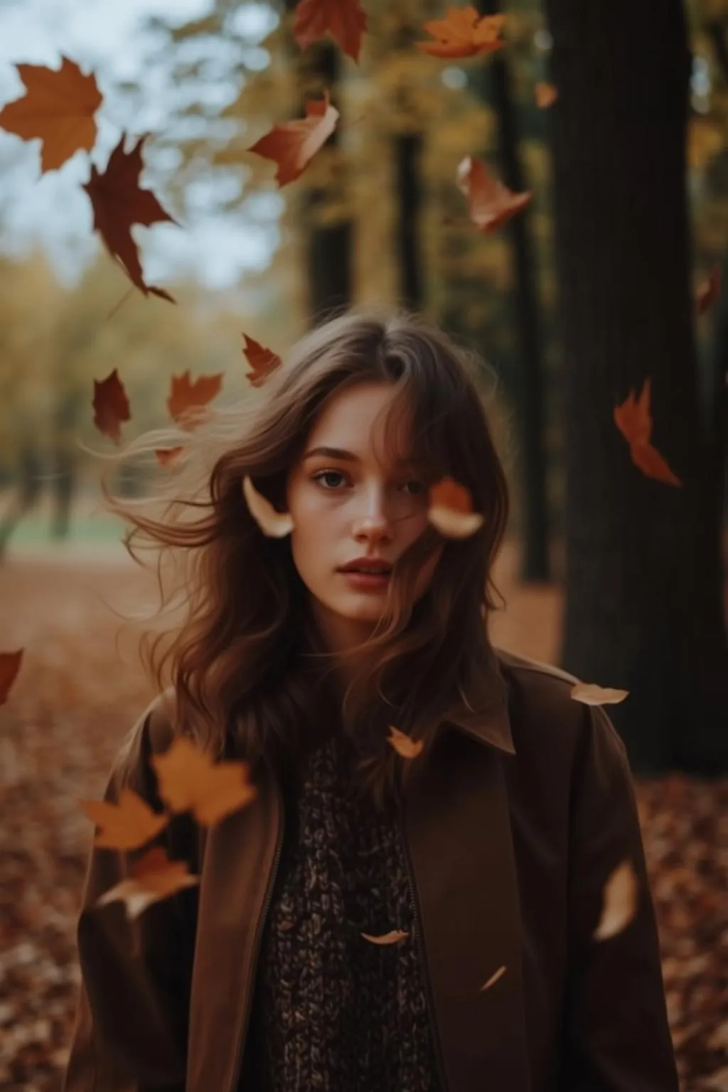 Autumn Young Long Wavy Brown Fair Dark