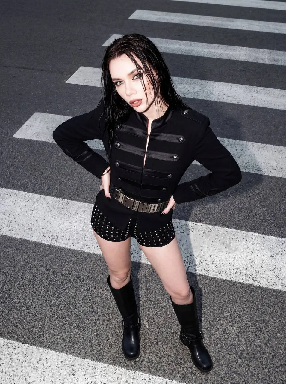Makeup With Black Jacket