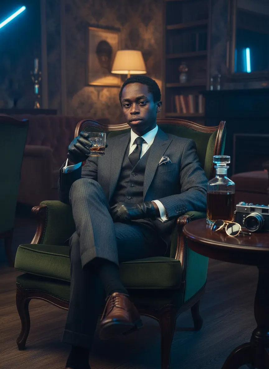 Young man in a charismatic pose