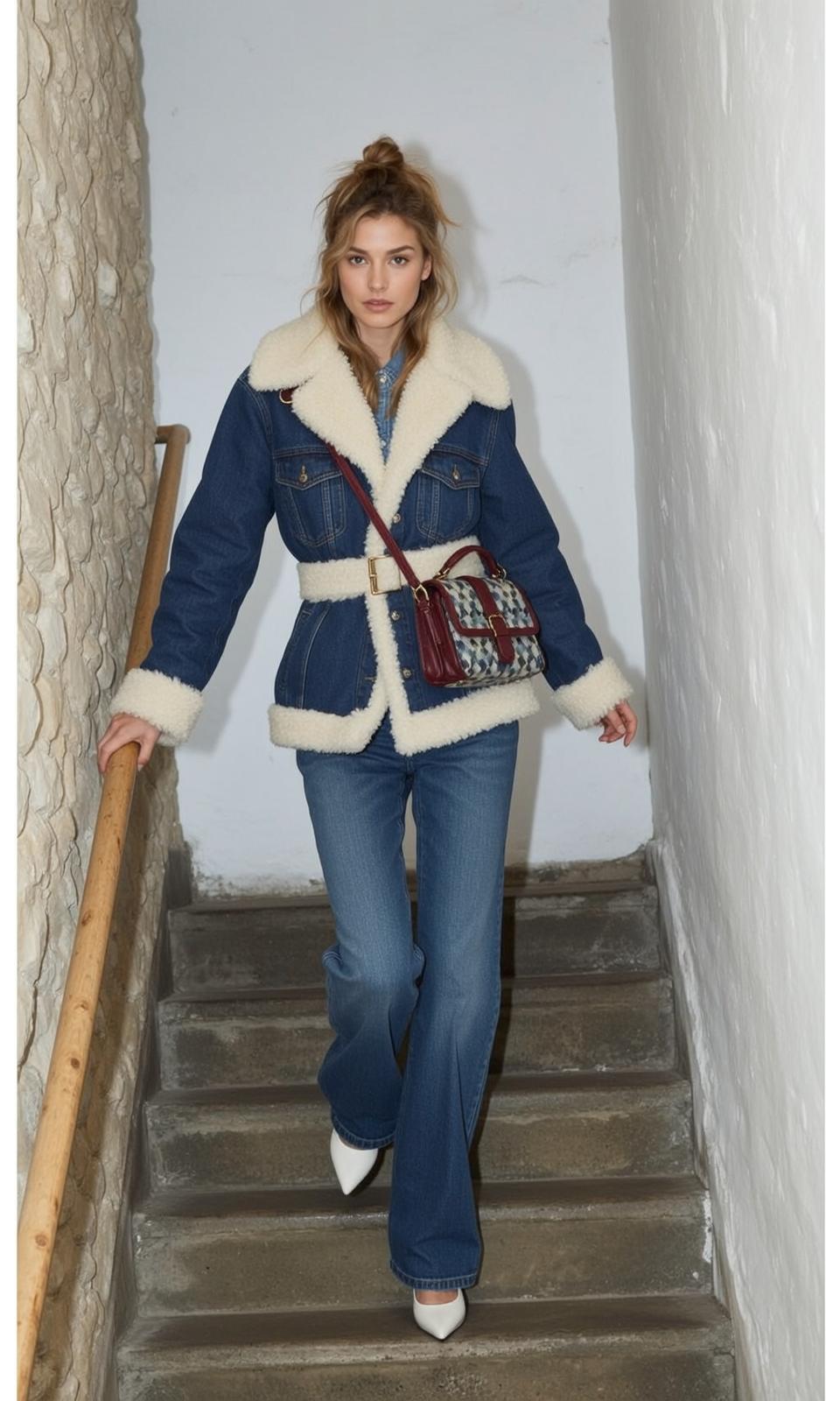 Y2k Walking Stone Staircase Her Body Angled