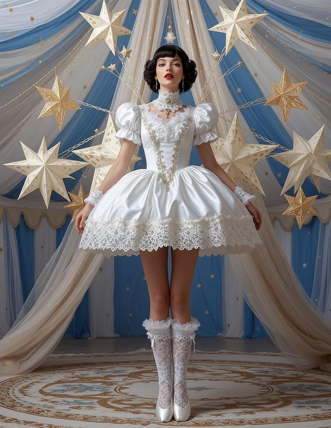 Satin Stage Dress Paper Stars