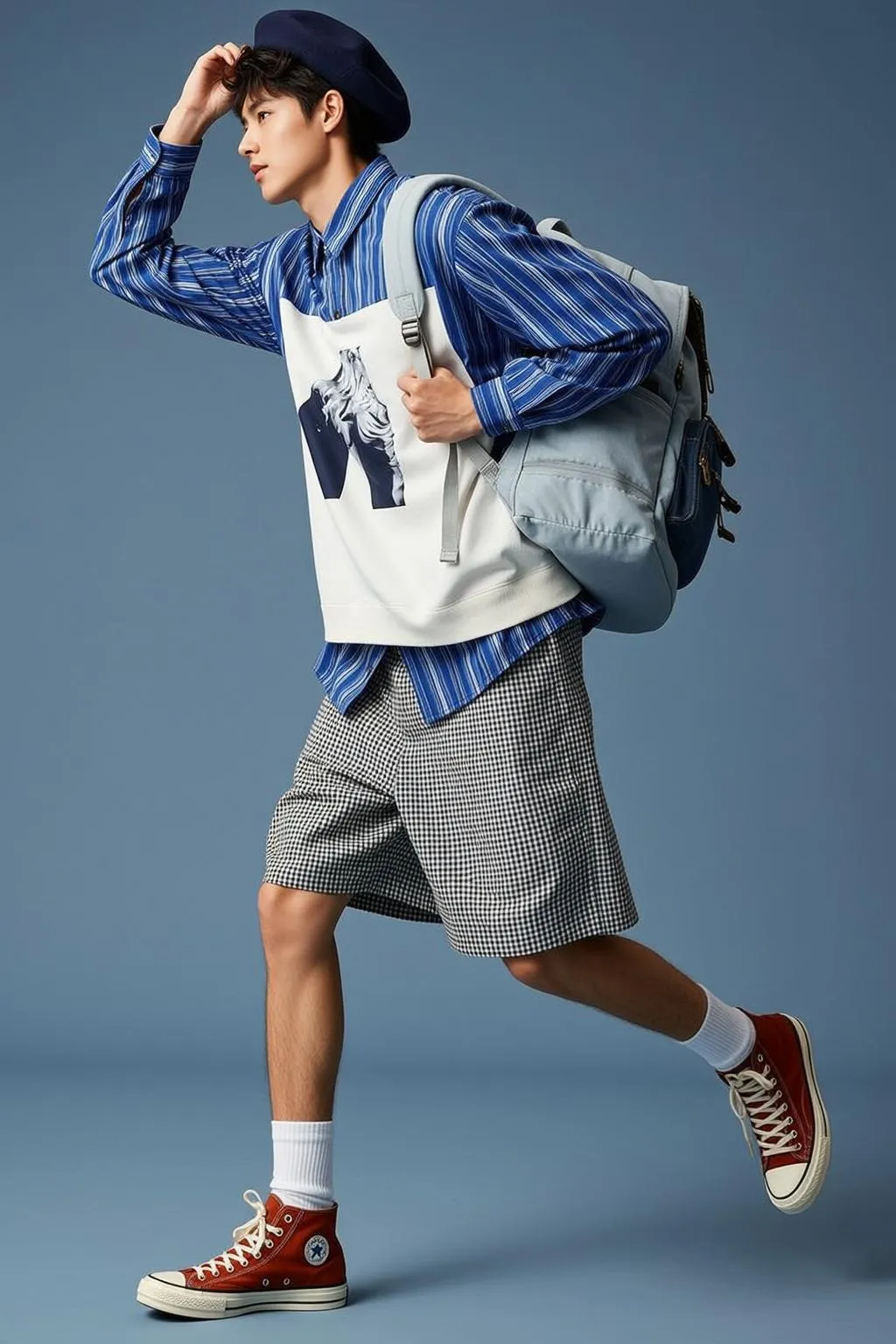 Mid Stride Navy Beret Backpack