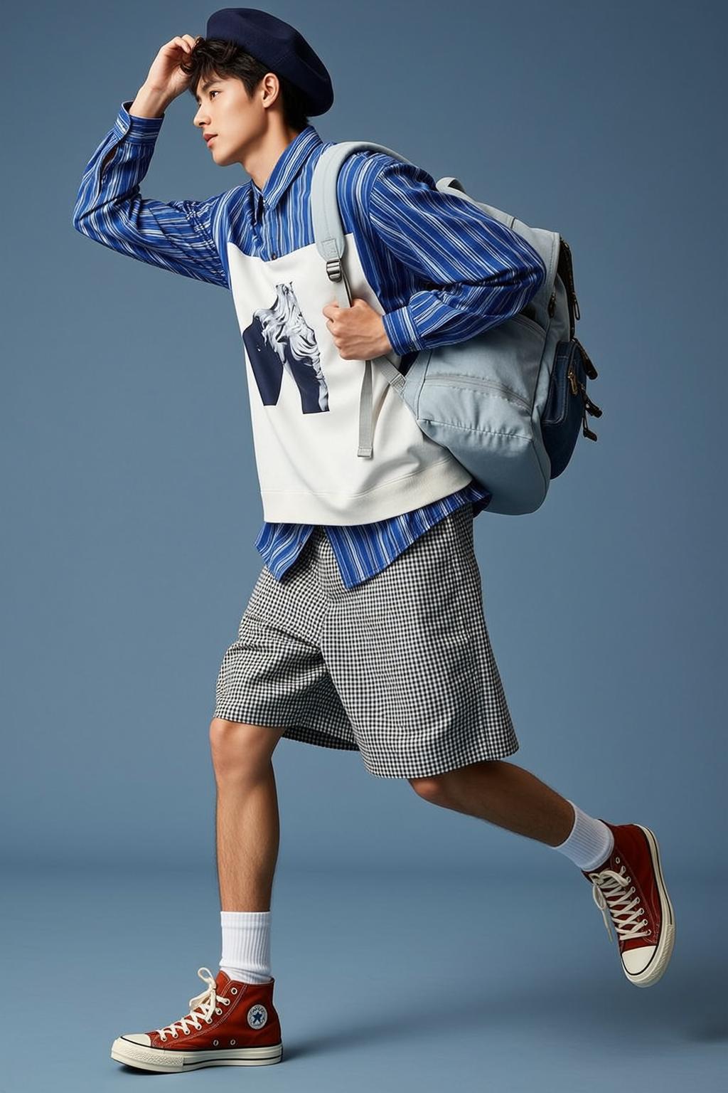 Mid Stride Navy Beret Backpack