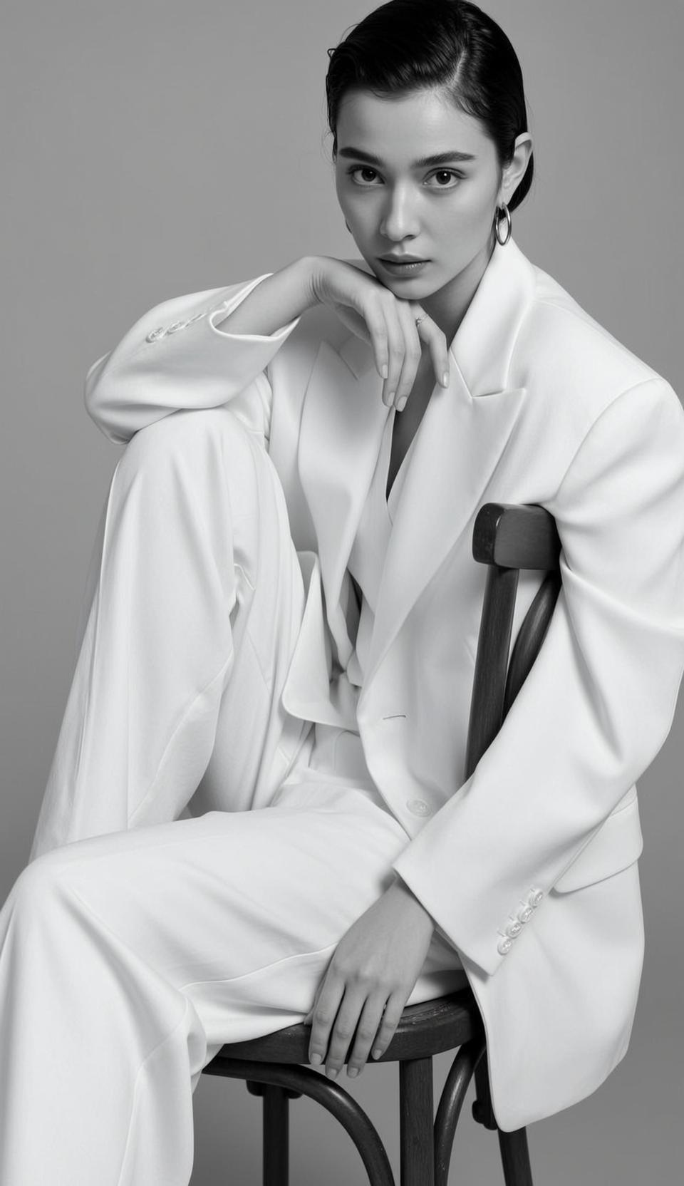 Luxury Young Dark Slicked Back Fair White