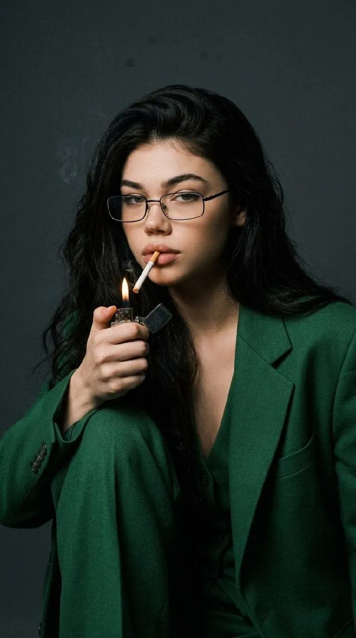 Glasses In Studio Portrait