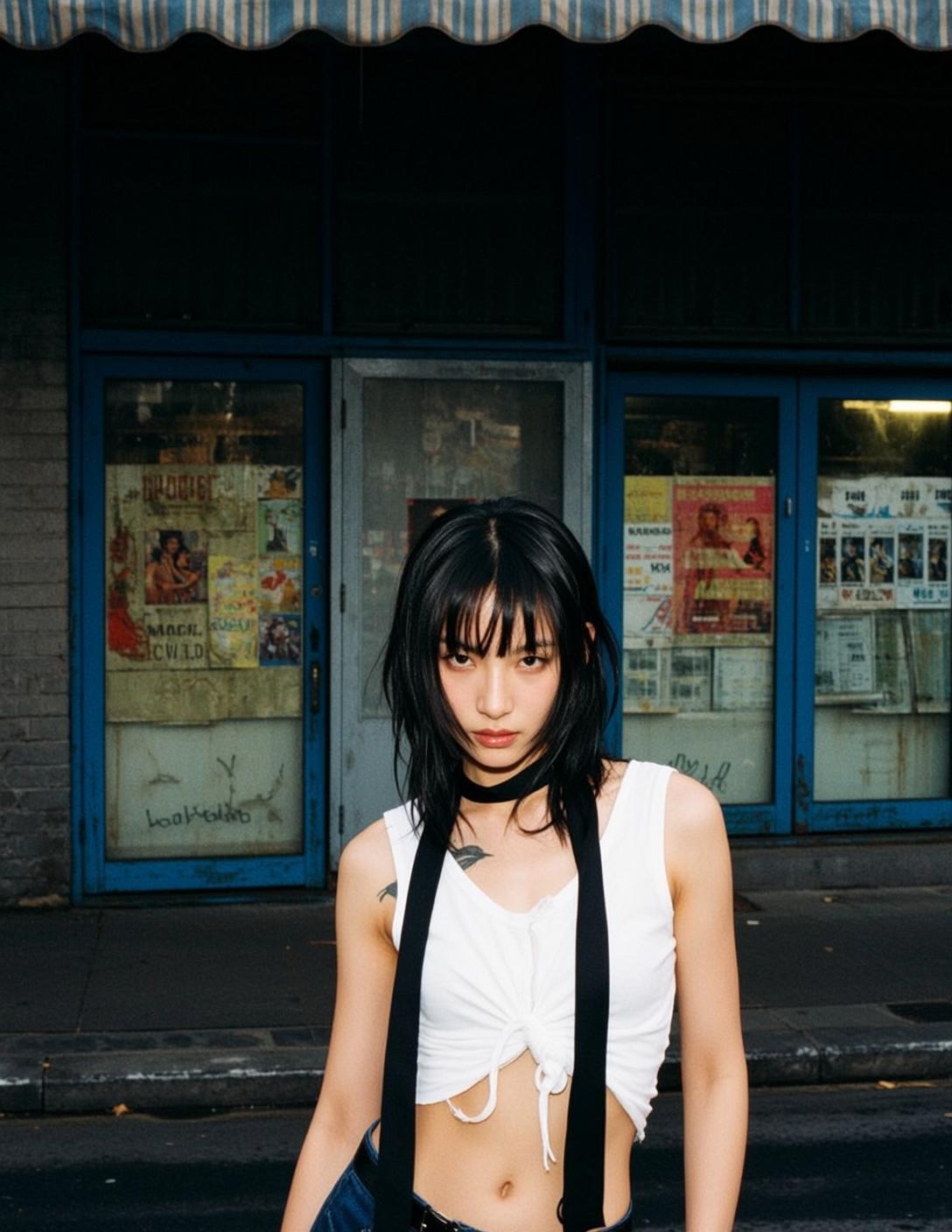 Suspender Tank Street Portrait