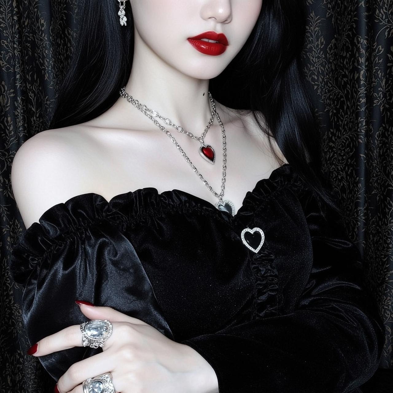 Black Velvet Heart Jewelry