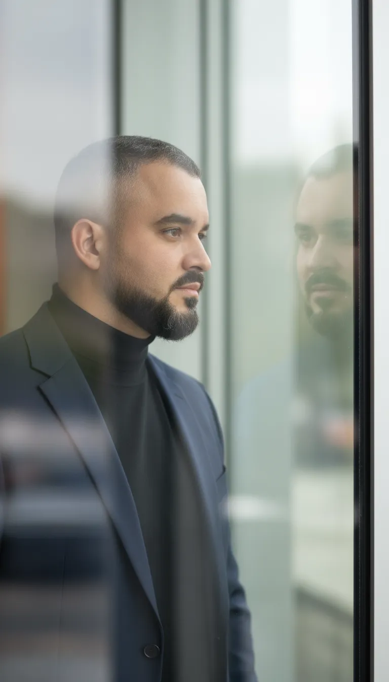 Man In Thoughtful Reflection Portrait