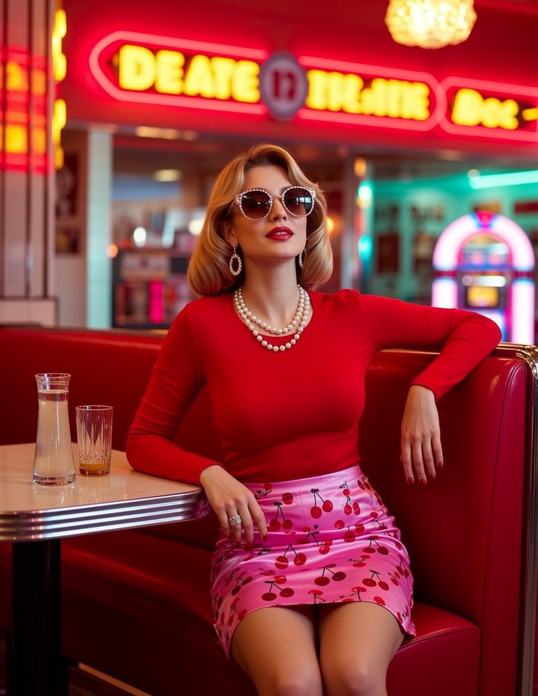 90s Blonde Bob Fair Red Long-sleeve Shirt