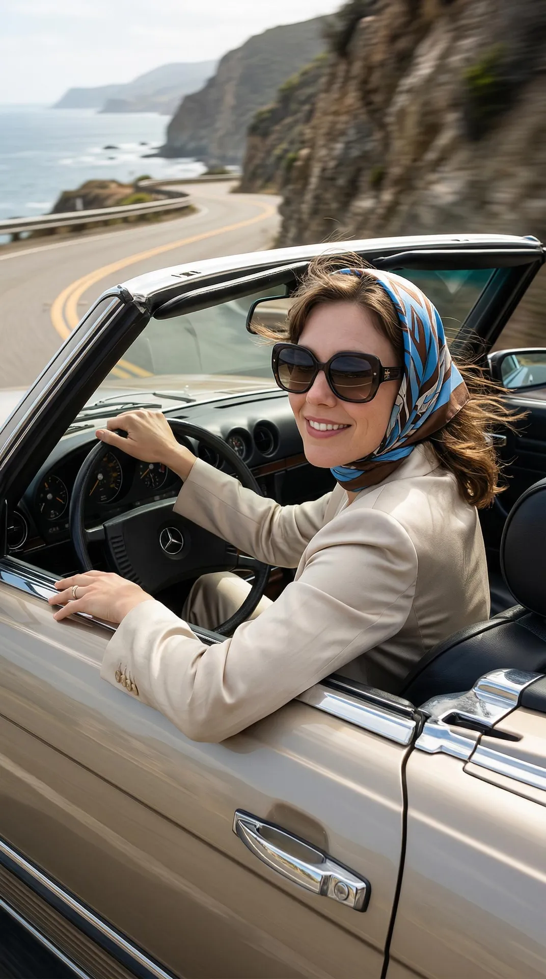 Sunglasses And Makeup In Car Portrait