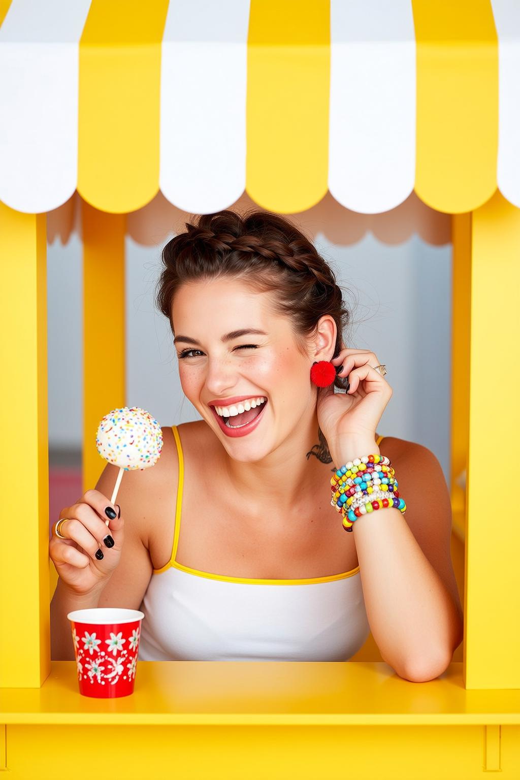 Cake Pop Laughing Portrait