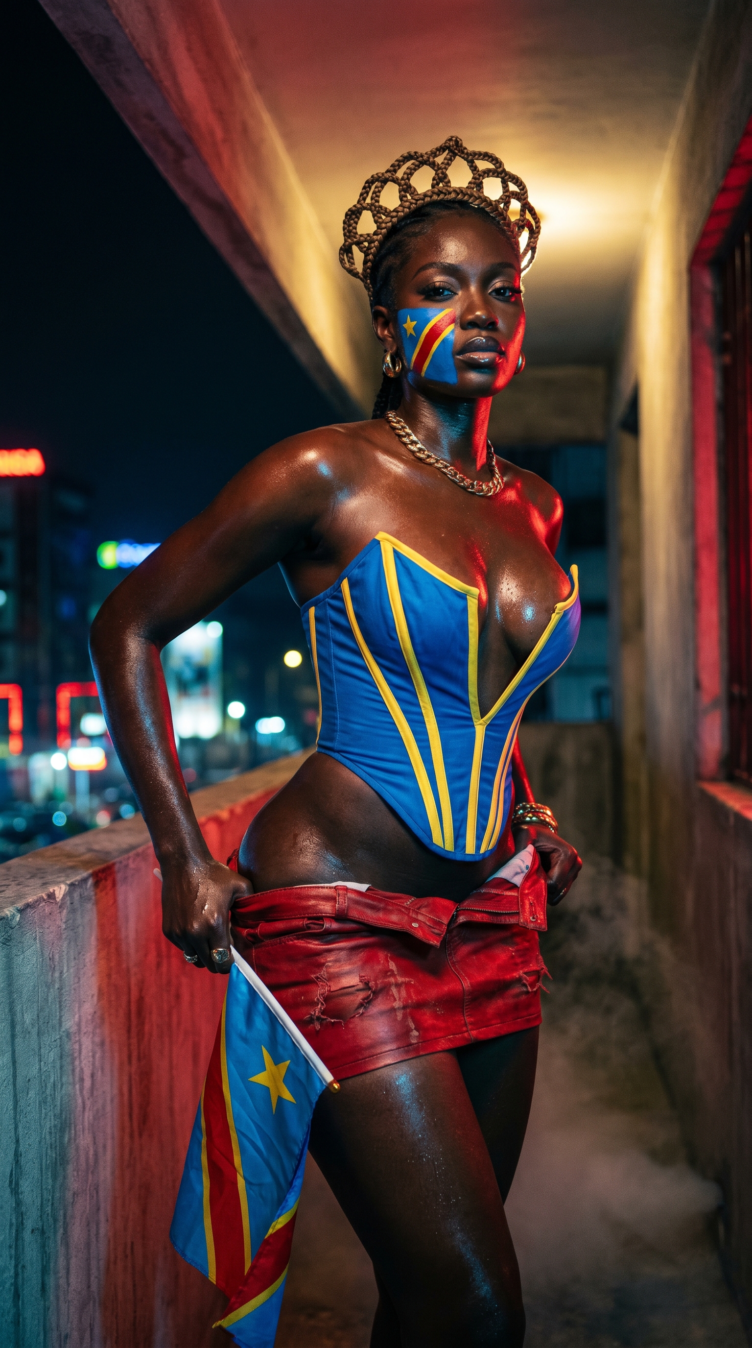 Congolese Flag Dominance Tropical Heat Erotic Tension