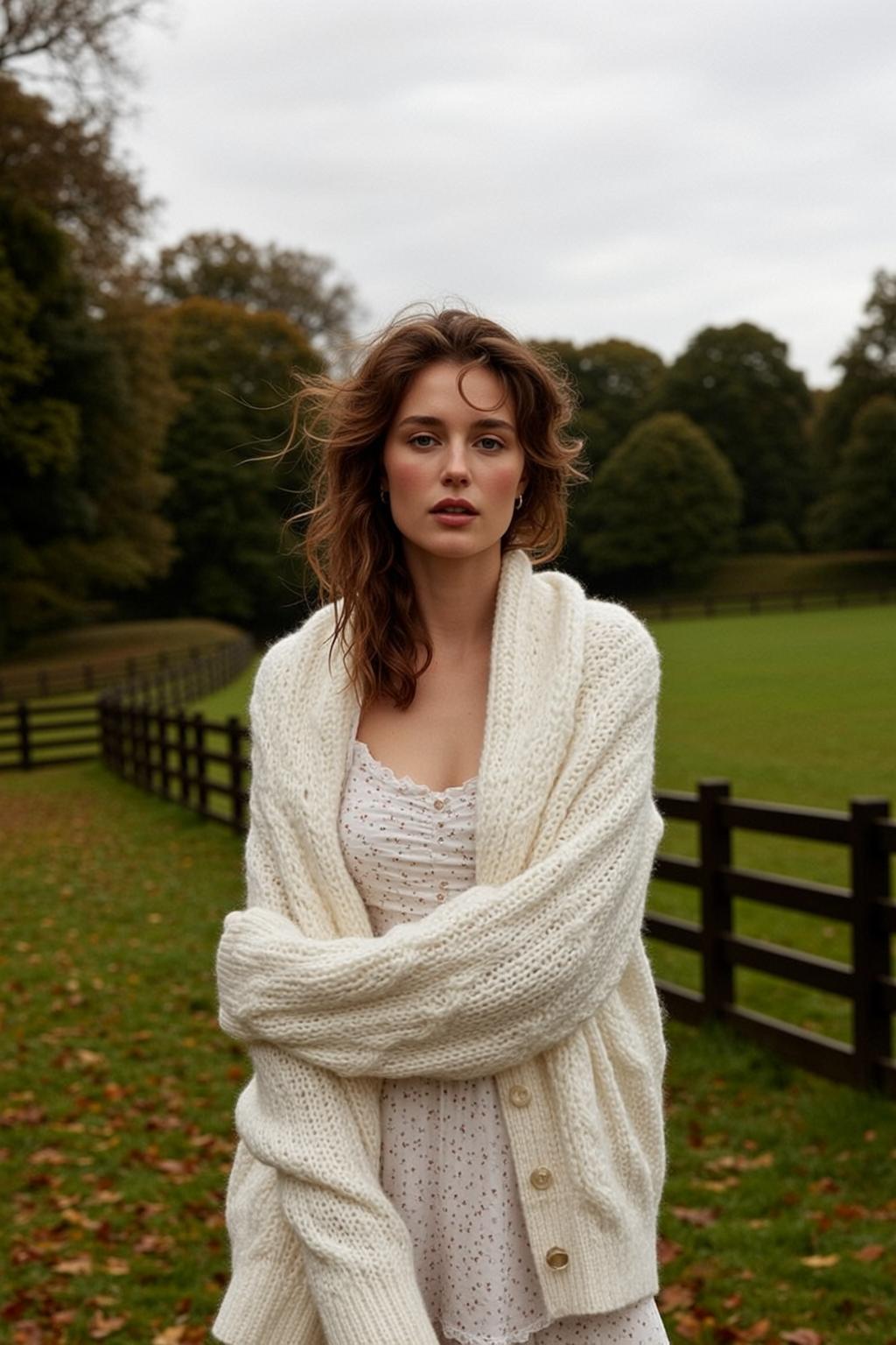 Autumn Young Wavy Brown Hair Fair Skin
