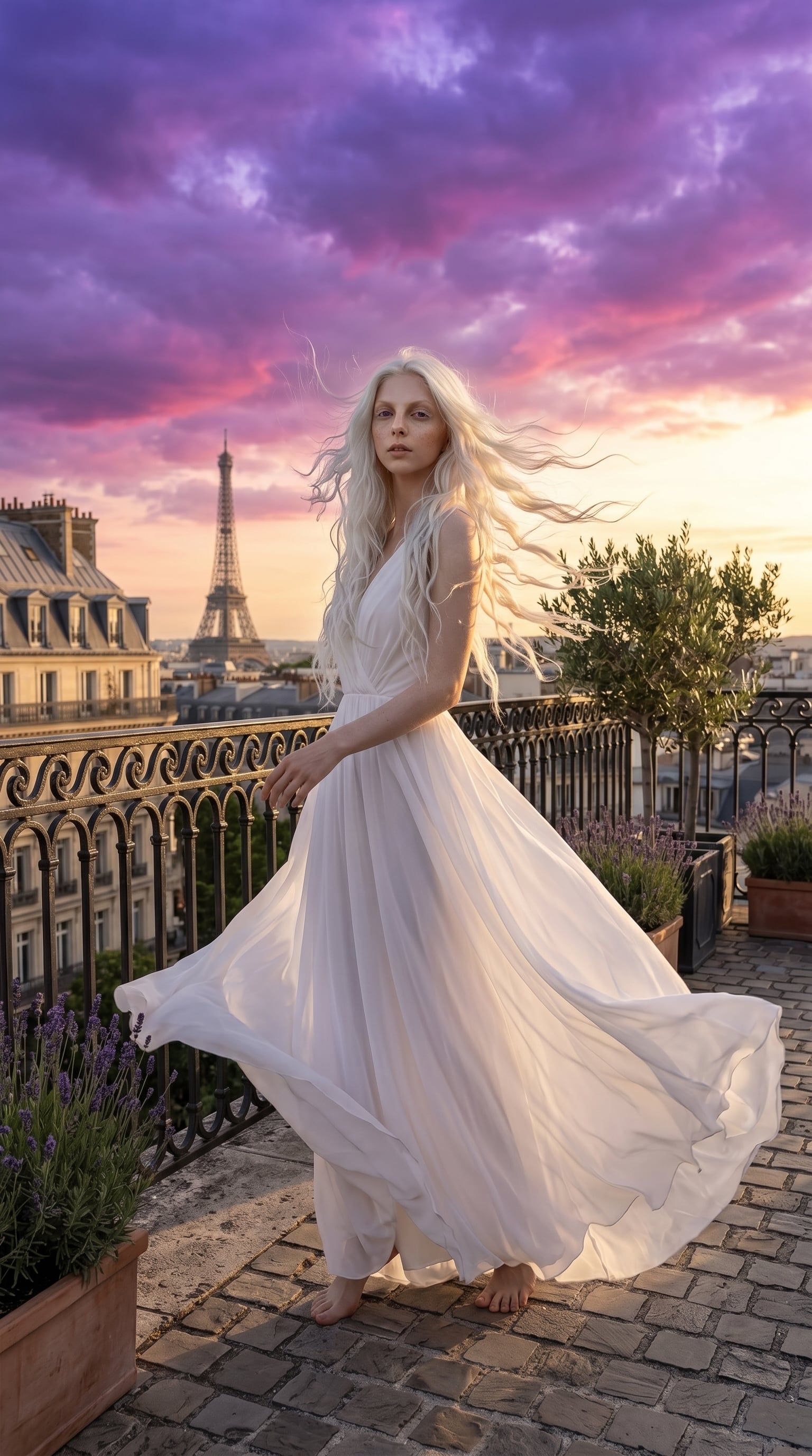 Floor Length On Parisian Balcony