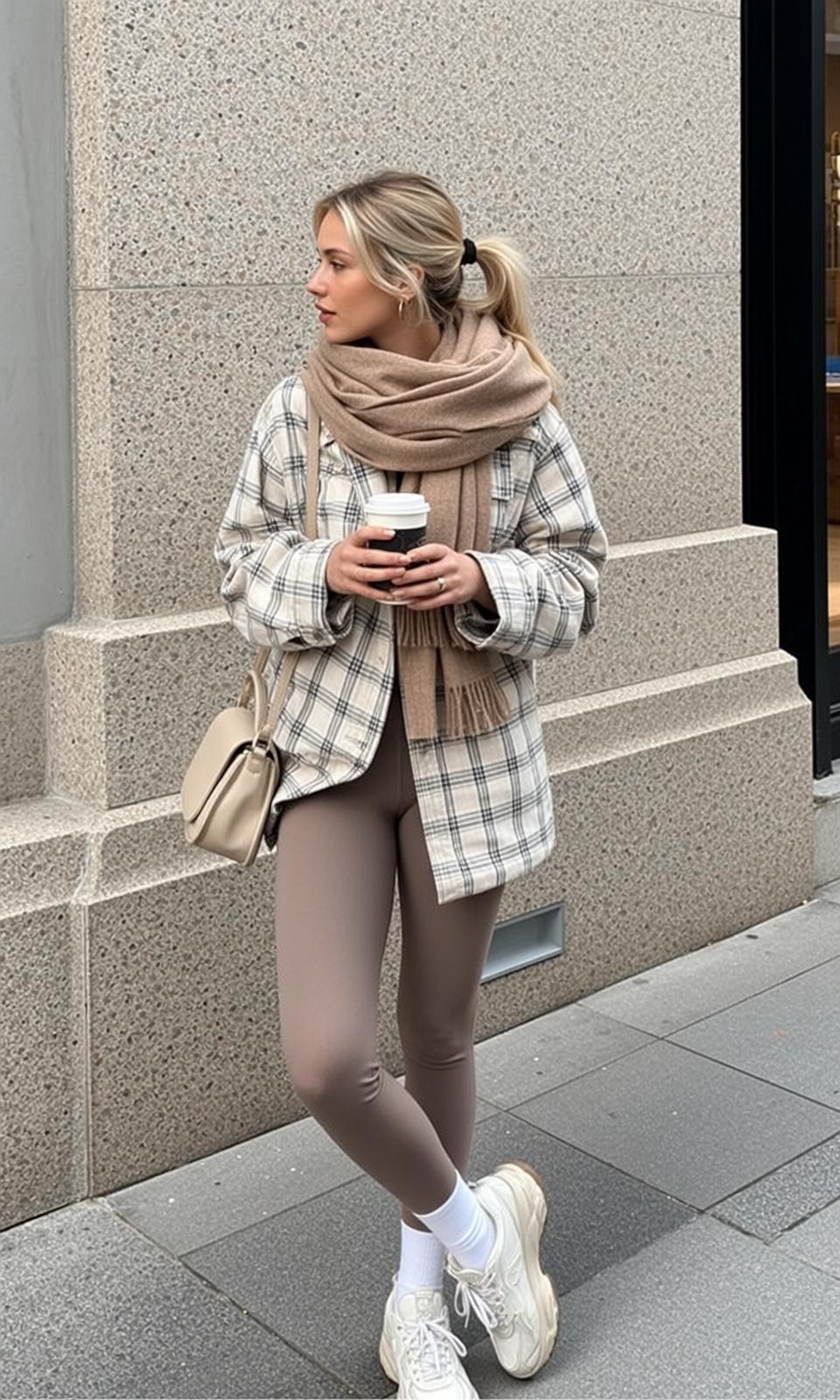Plaid Jacket Leggings Portrait