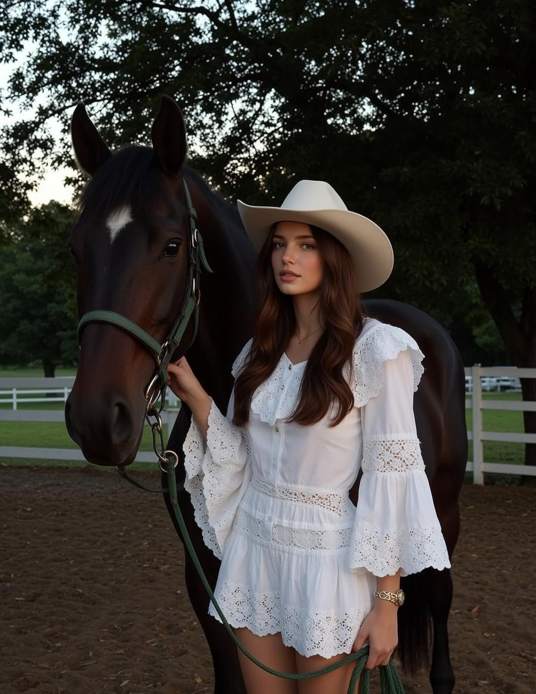 Horse Farm White Eyelet Dress