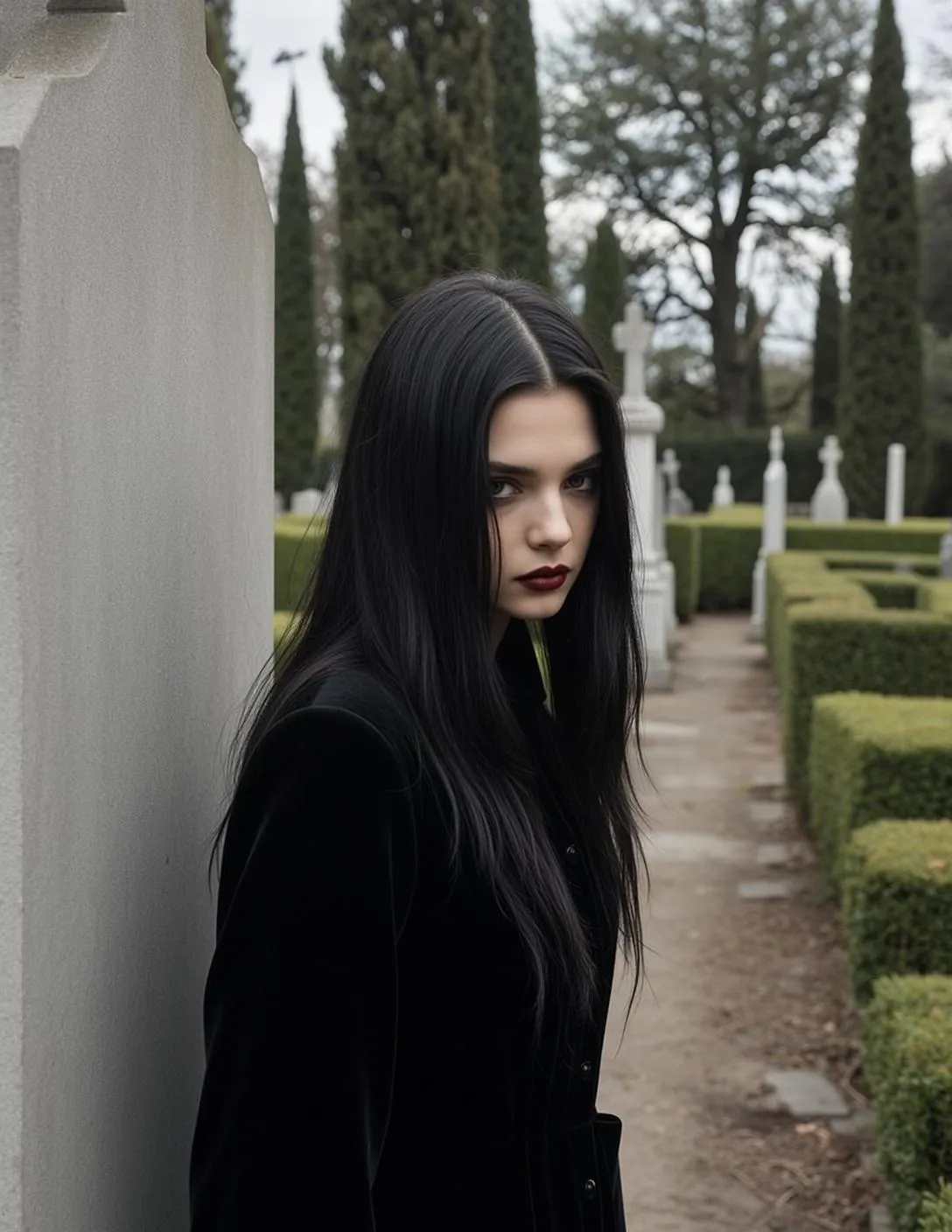 Cemetery Dress Portrait