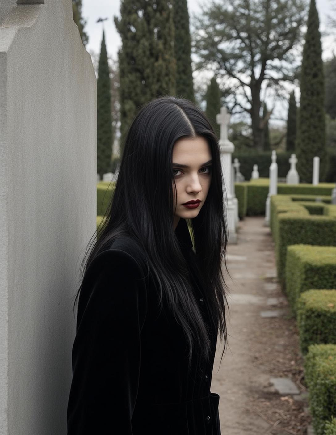 Cemetery Dress Portrait