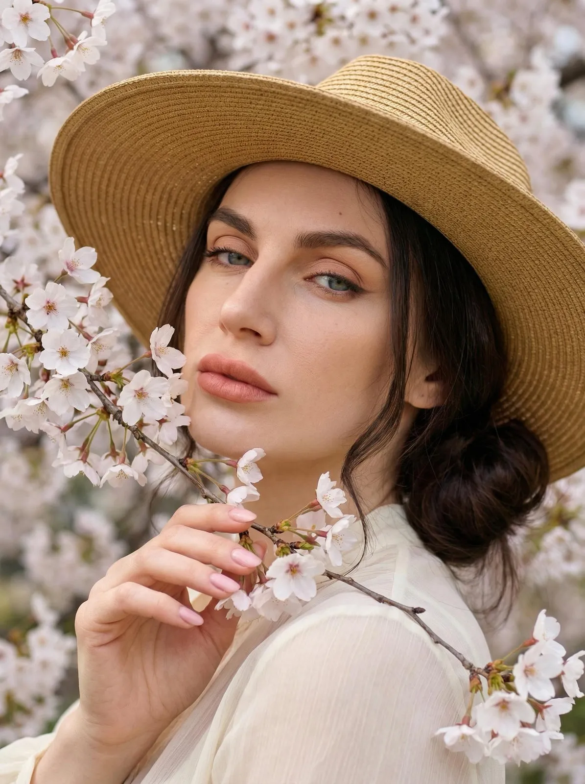 Makeup And Manicure On A City Street