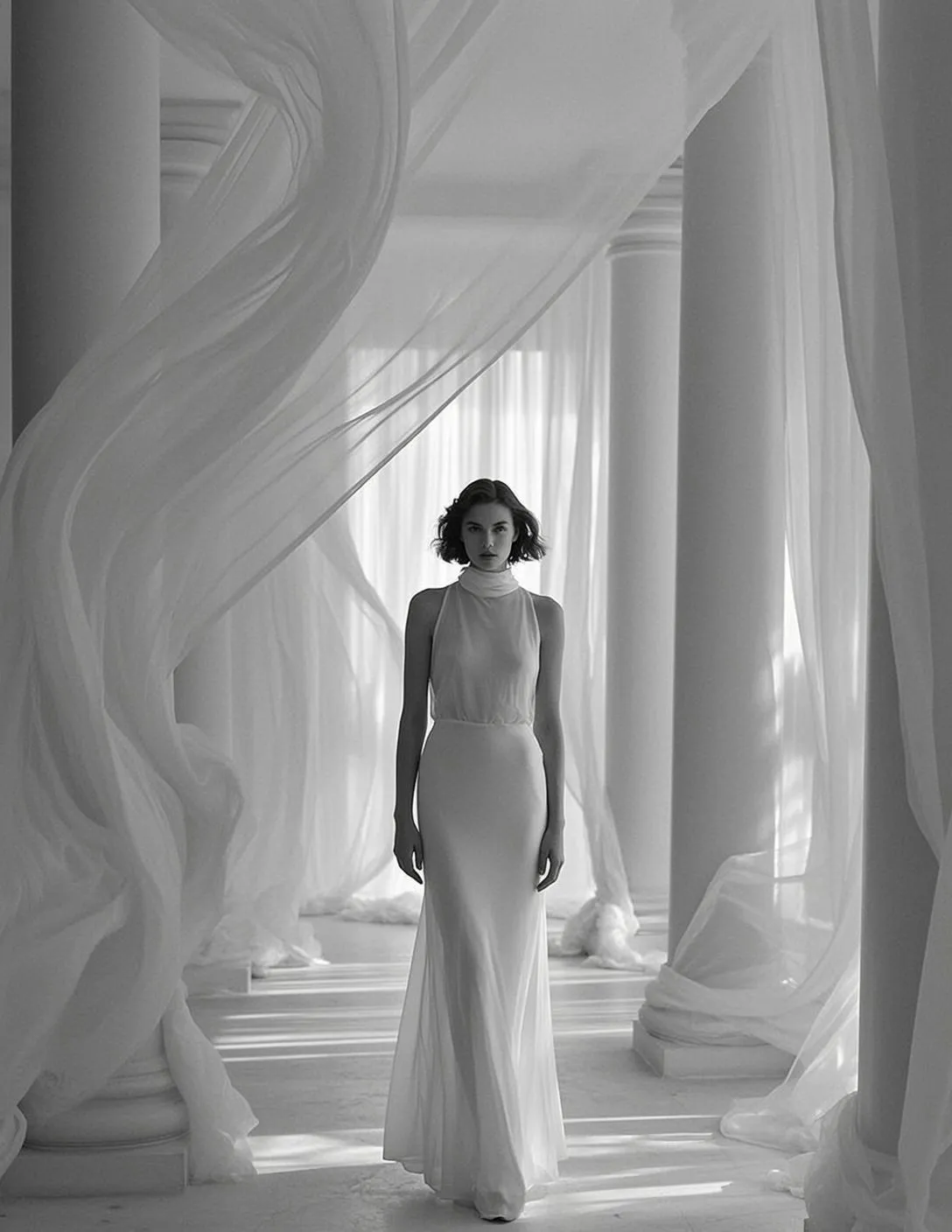 Makeup With White Gown