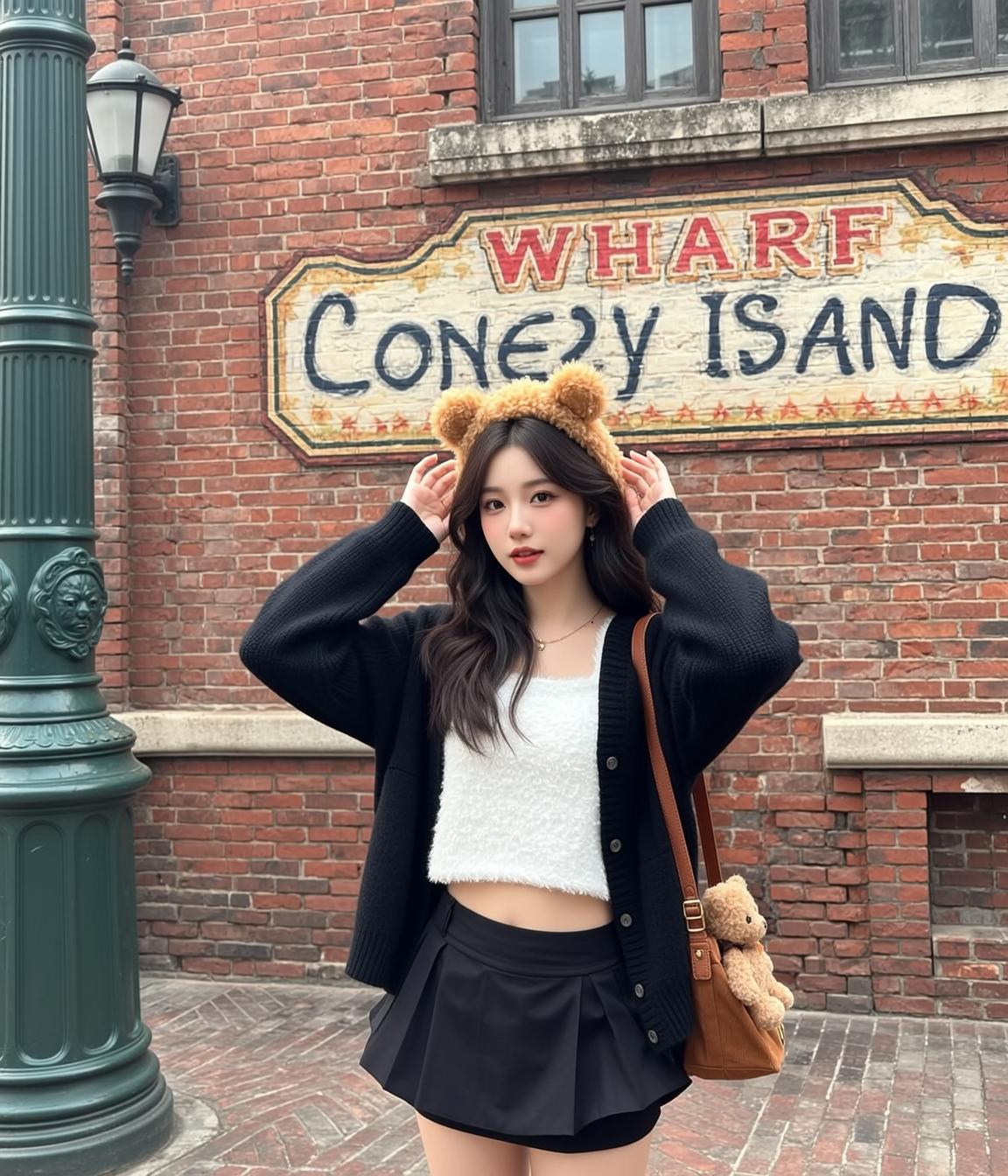 Teddy Headband Wharf Pose