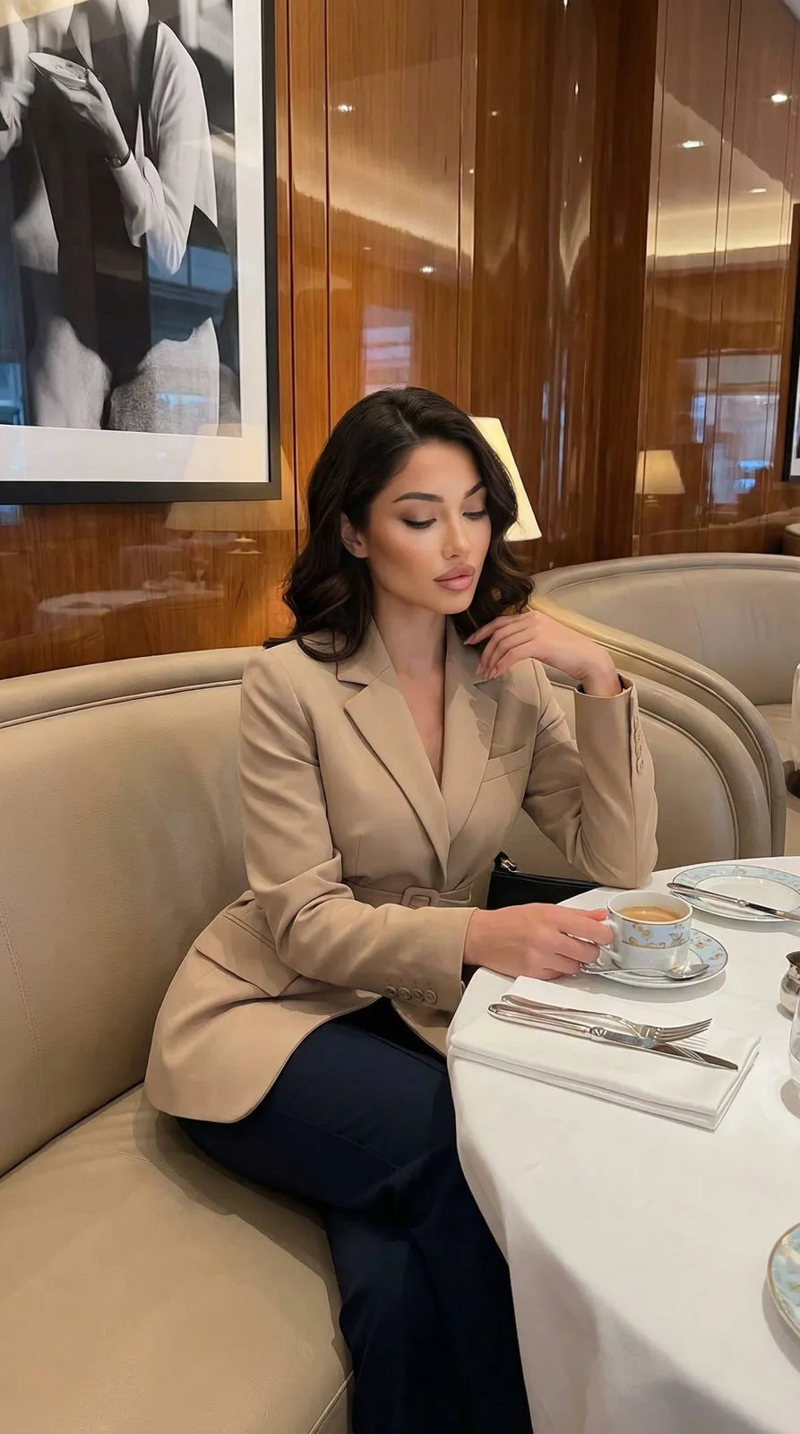 Cafe Elegance Portrait
