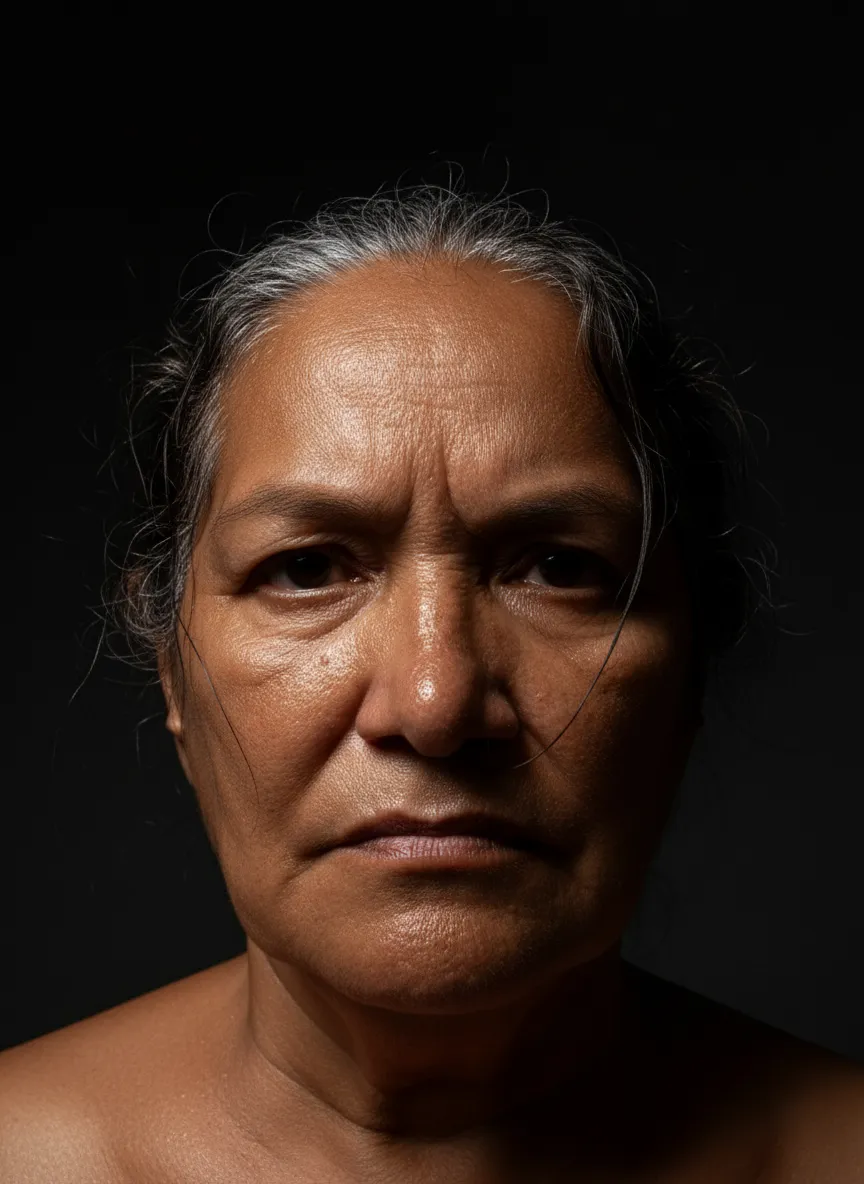 Detailed Portrait Of An Older Woman
