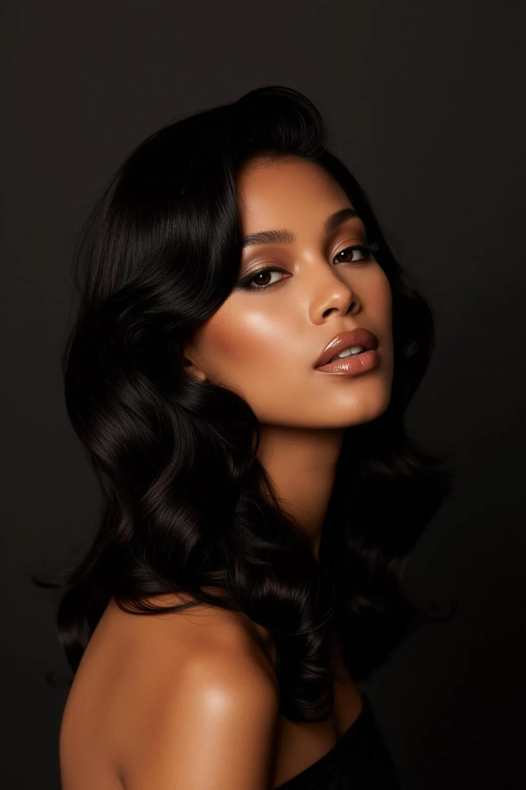 Strapless Black Top Soft Glow