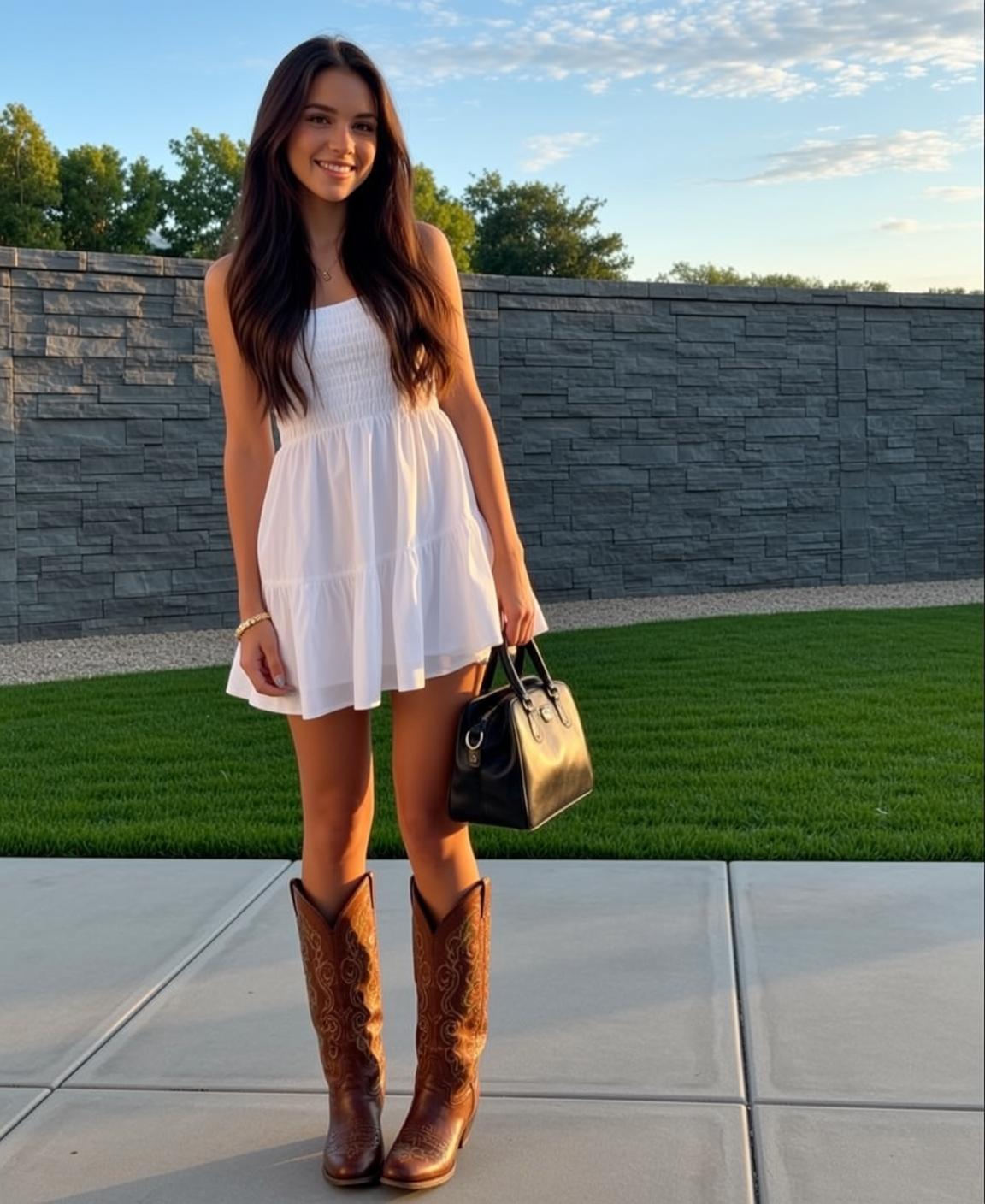 Golden Hour Patio Smile