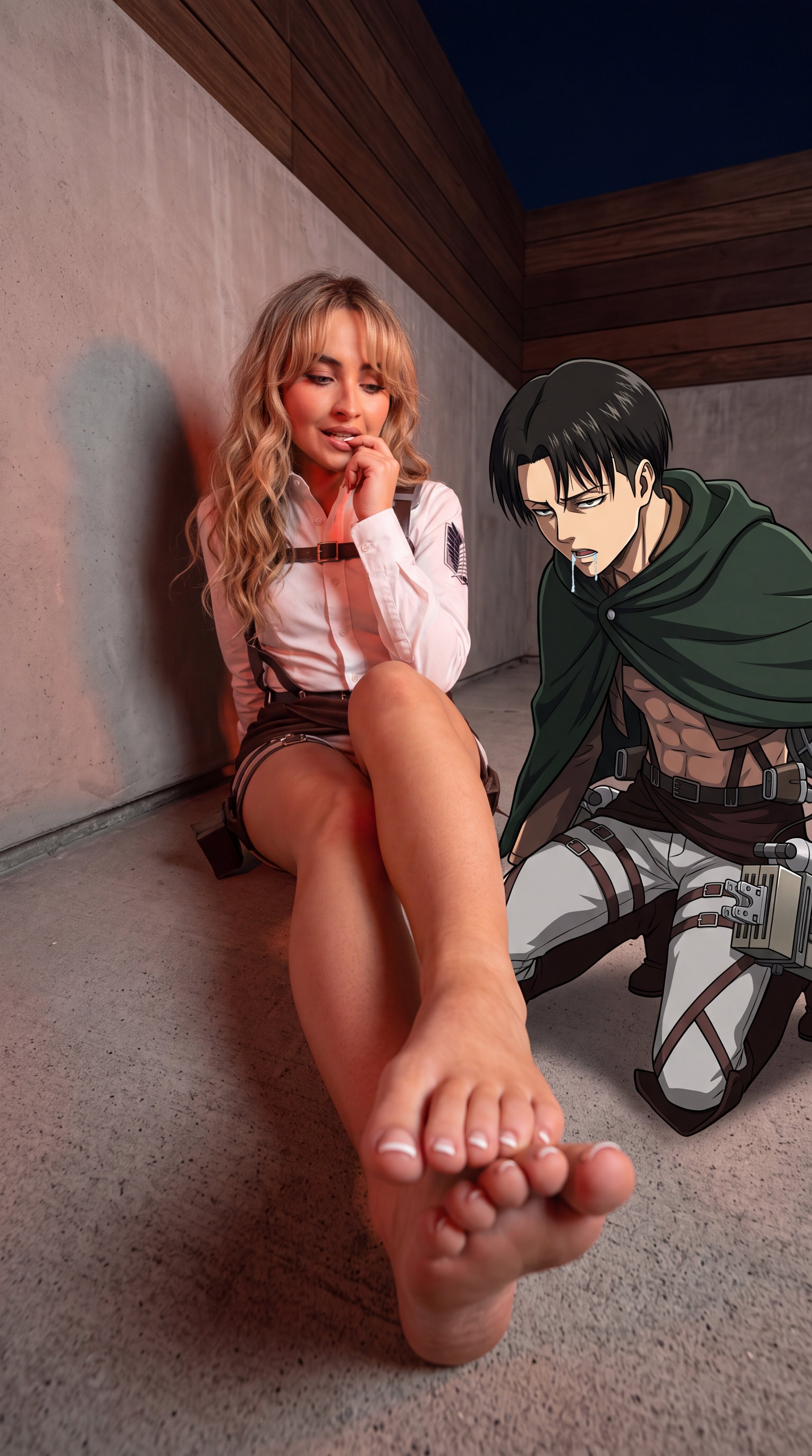 Scout Uniform Girl And Anime Boy Dim Lighting